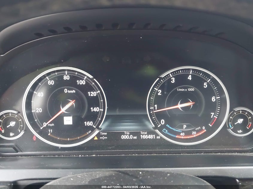 2014 BMW 750I VIN: WBAYA8C57ED825293 Lot: 44772283