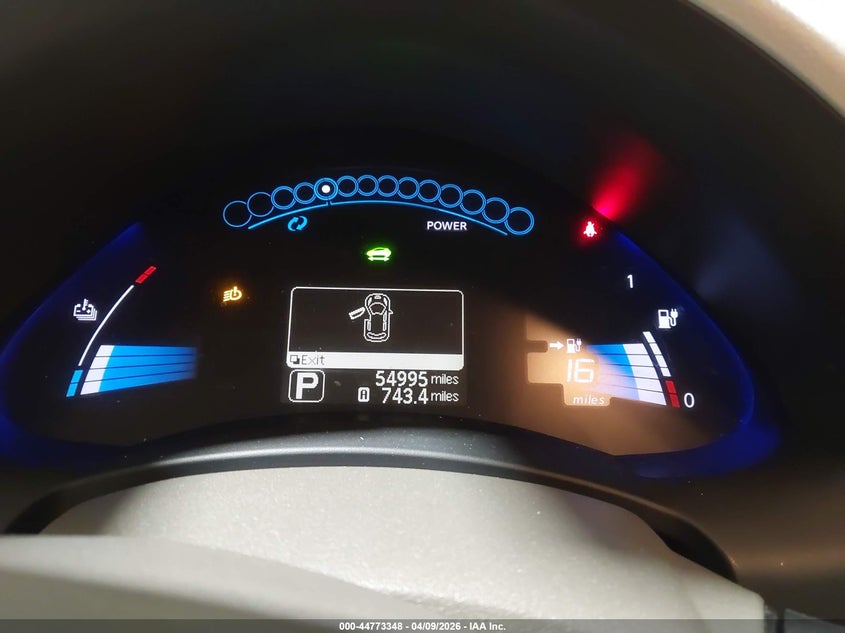 2012 Nissan Leaf Sl VIN: JN1AZ0CP9CT022538 Lot: 44773348