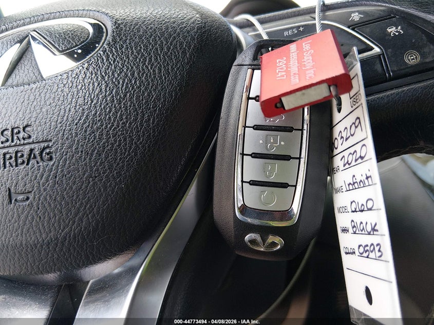 2020 Infiniti Q60 Luxe VIN: JN1EV7EK5LM340593 Lot: 44773494