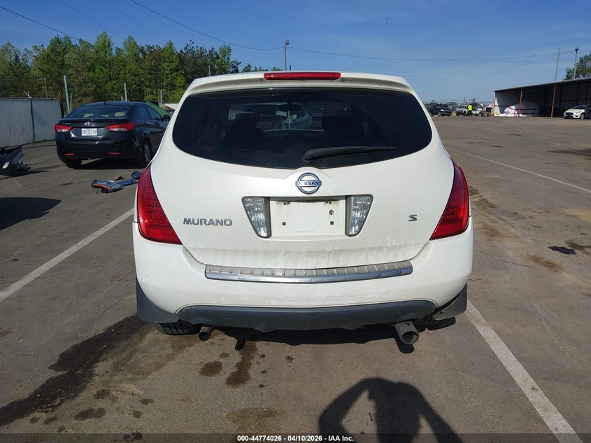 2006 Nissan Murano S VIN: JN8AZ08TX6W424062 Lot: 44774026