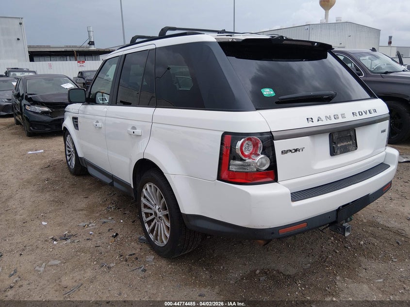 2012 Land rover Range rover sport 5.0 Hse white Lot 111044774485 Vin SALSF2D43CA732274