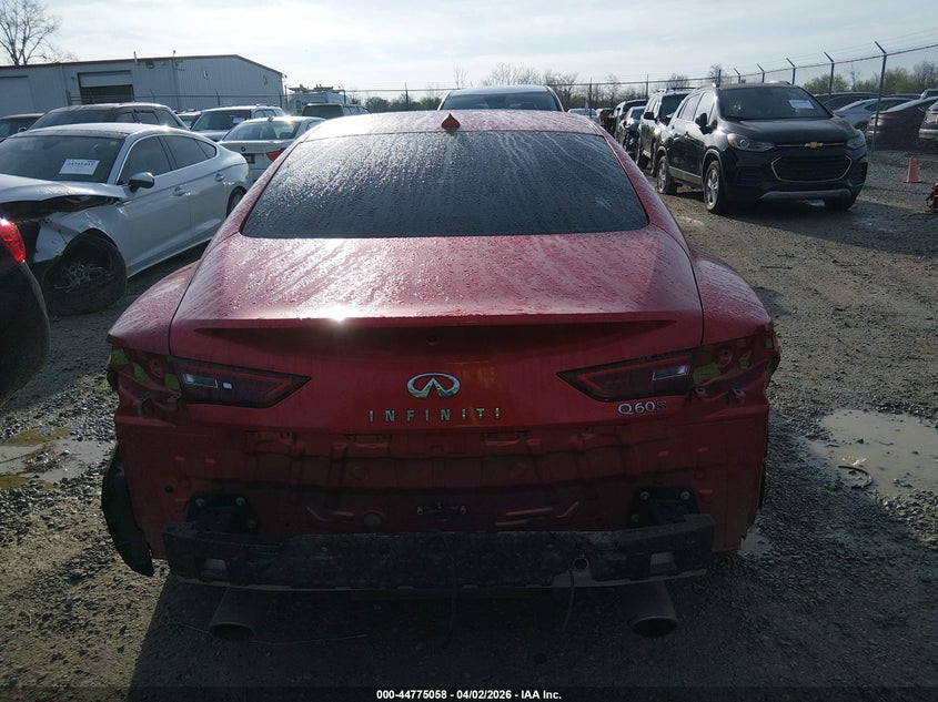 2019 Infiniti Q60 3.0T Red Sport 400 VIN: JN1FV7EK5KM360555 Lot: 44775058