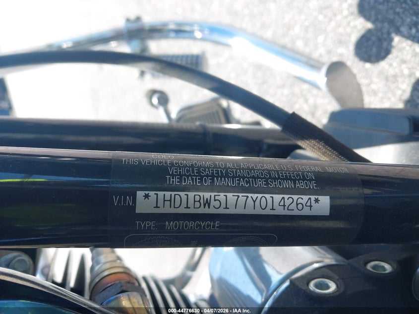2007 Harley-Davidson Flstc VIN: 1HD1BW5177Y014264 Lot: 44776630