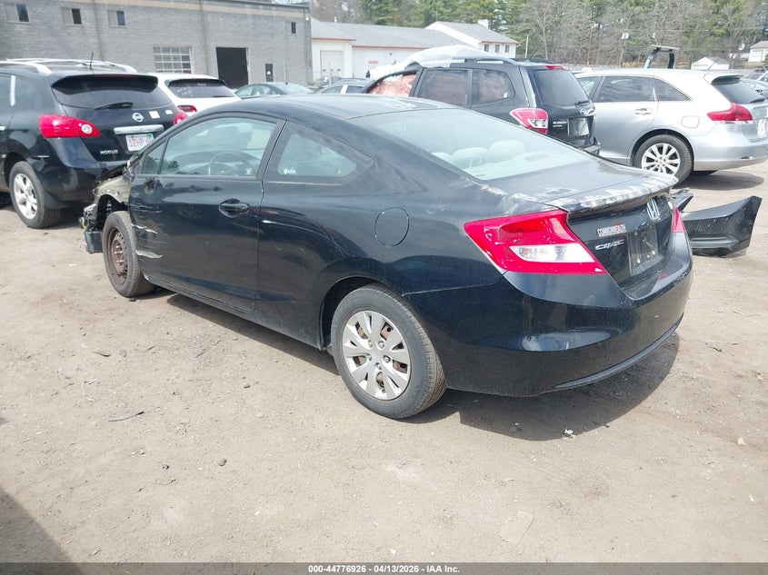 2012 Honda Civic 1.8 Lx black Lot 111044776926 Vin 2HGFG3B52CH509413