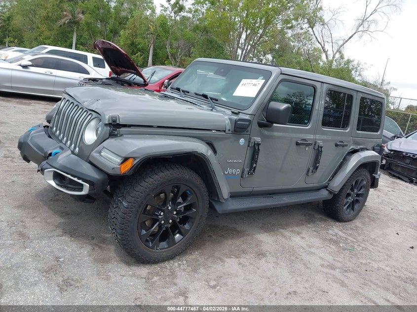 2022 Jeep Wrangler 4Xe Unlimited Sahara 4X4 VIN: 1C4JJXP6XNW212378 Lot: 44777467