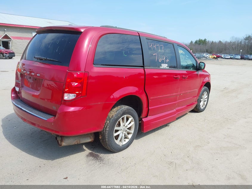 2C4RDGCG5DR557009 2013 Dodge Caravan 3.6 Grand Sxt red