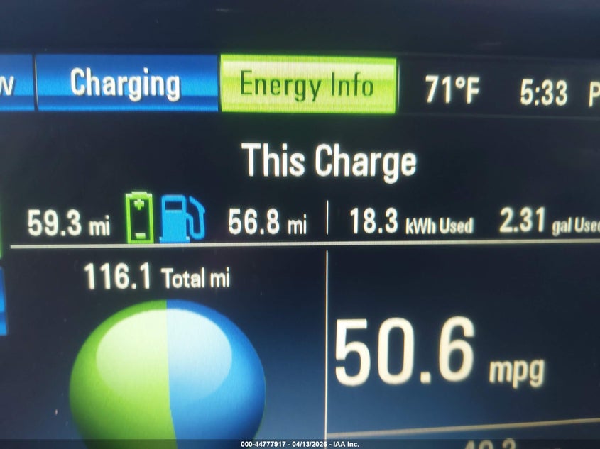 2013 Chevrolet Volt VIN: 1G1RB6E49DU135422 Lot: 44777917