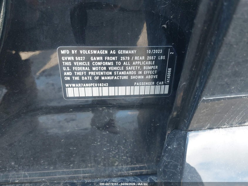 2023 Volkswagen Arteon 2.0T Sel R-Line VIN: WVWAR7AN0PE016242 Lot: 44778151