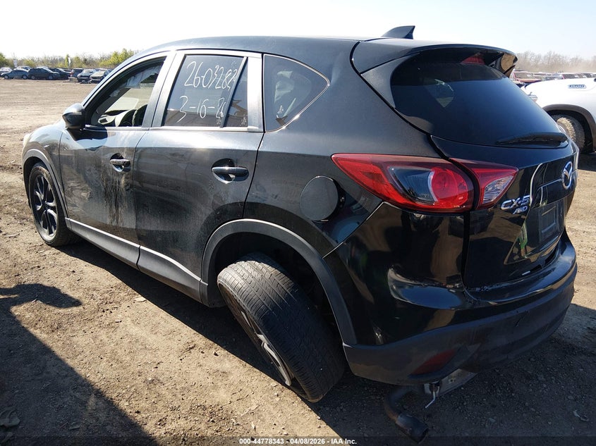 Vin: jm3ke4dy7f0536865, lot: 45275590, mazda cx-5 grand touring 20153