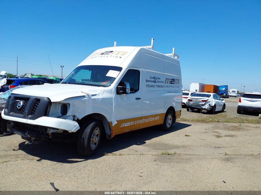 Vin: 1n6af0ly9gn806482, lot: 45275719, nissan nv cargo nv2500 hd sv v8 20162