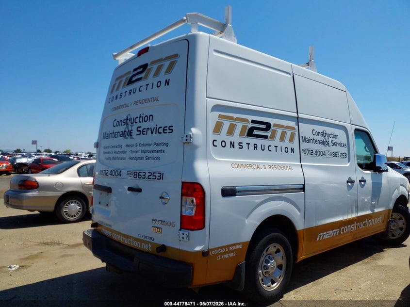 Vin: 1n6af0ly9gn806482, lot: 45275719, nissan nv cargo nv2500 hd sv v8 20164