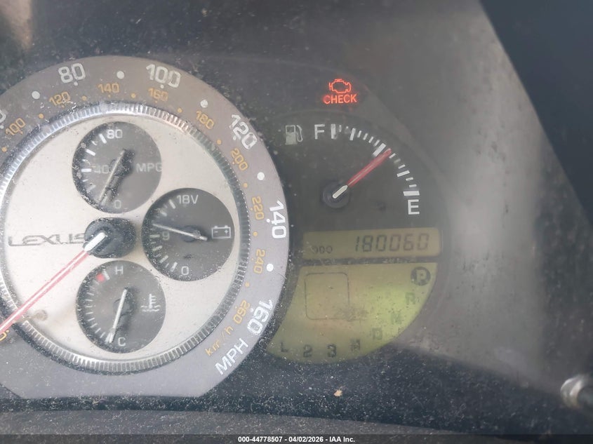 2002 Lexus Is 300 VIN: JTHBD192620041533 Lot: 44778507