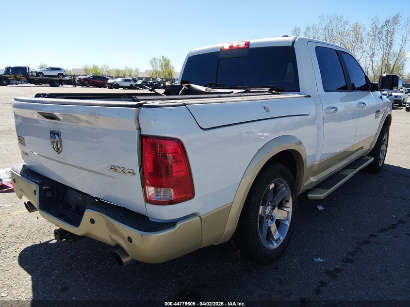 2012 Ram 1500 5.7 Ram Laramie Longhorn Edition white Lot 111044779605 Vin 1C6RD7PT2CS134531