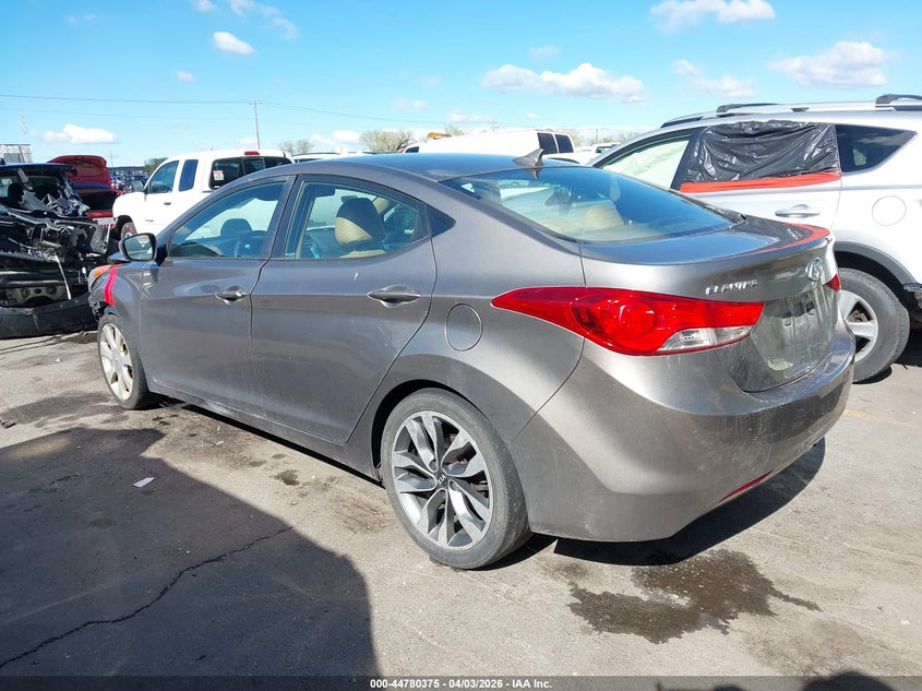 2012 Hyundai Elantra 1.8 Limited grey Lot 111044780375 Vin 5NPDH4AE5CH097411