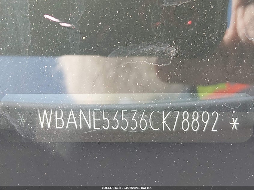 2006 BMW 525I VIN: WBANE53536CK78892 Lot: 44781488