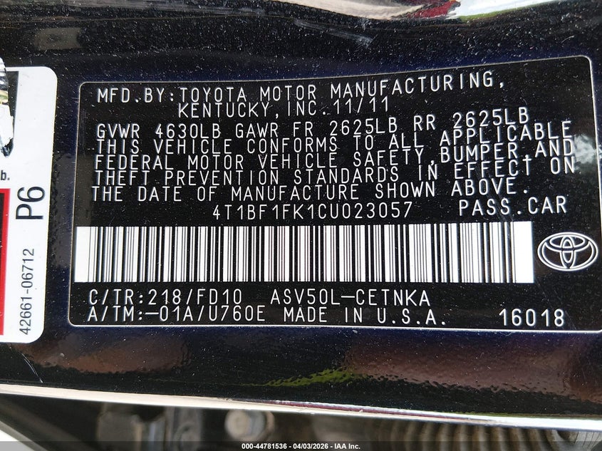 2021 Mazda Mazda6 Carbon Edition VIN: JM1GL1WY5M1616057 Lot: 44781536