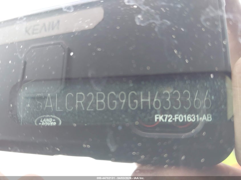 2016 Land Rover Discovery Sport Hse VIN: SALCR2BG9GH633366 Lot: 44782131