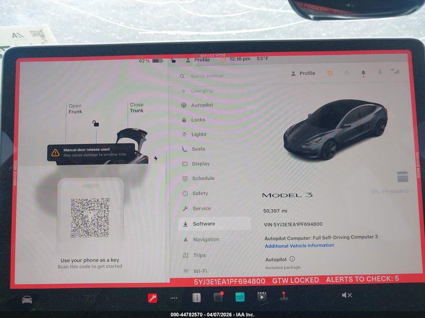 2023 Tesla Model 3 Rear-Wheel Drive grey Lot 111044782570 Vin 5YJ3E1EA1PF694800