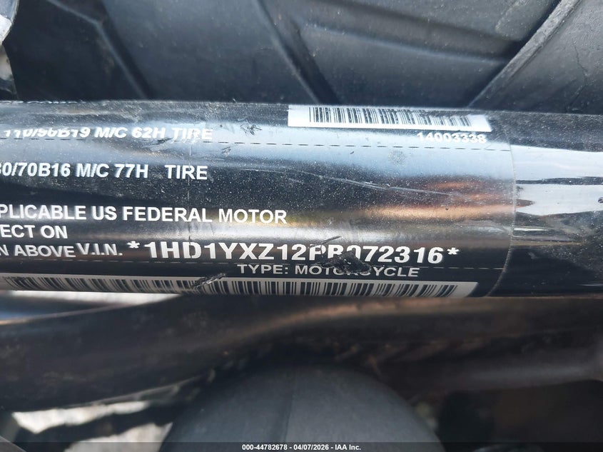 2023 Harley-Davidson Fxlrst VIN: 1HD1YXZ12PB072316 Lot: 44782678