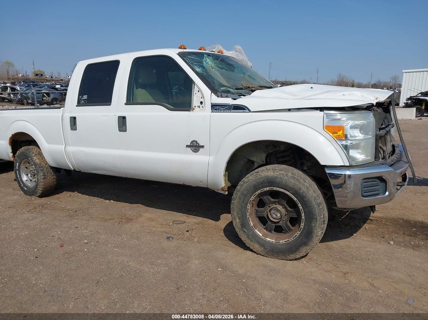 2012 Ford 6.7 F-250 Xlt white Lot 111044783008 Vin 1FT7W2BT7CEA11004