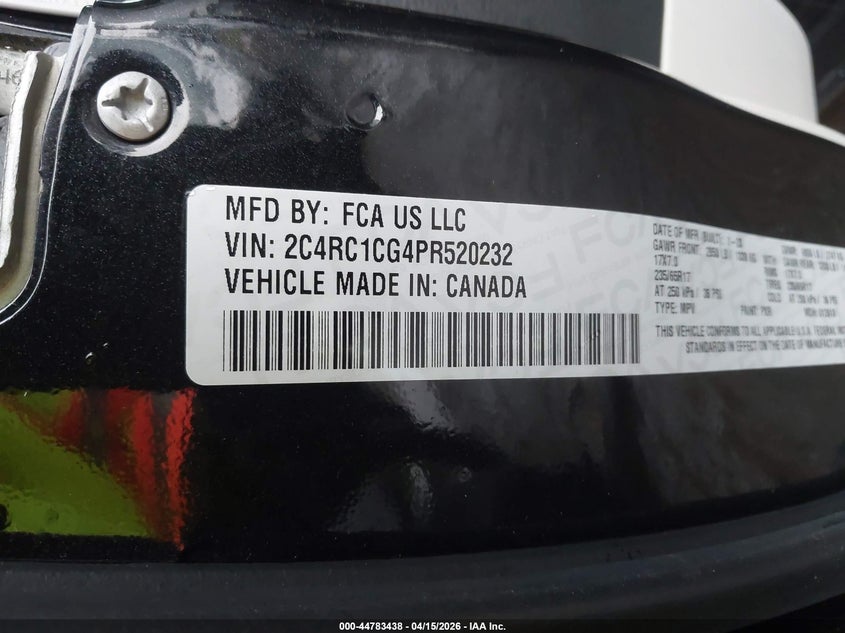 2023 CHRYSLER VOYAGER VAN 3.6L V-6 DOHC, VVT, 287HP