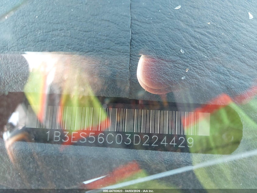 2003 Dodge Neon Sxt VIN: 1B3ES56C03D224429 Lot: 44783523