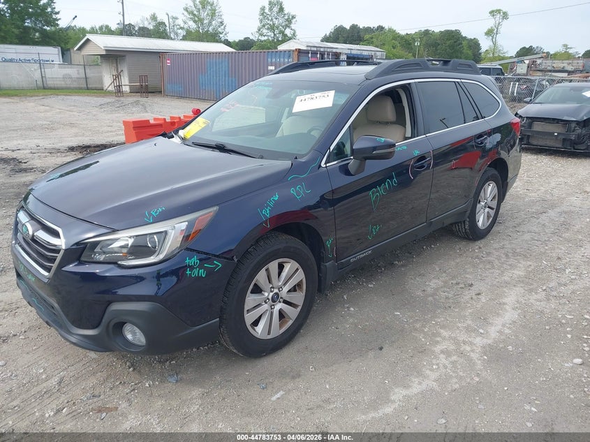 Vin: 4s4bsahc8j3349894, lot: 45281011, subaru outback 2.5i premium 20182