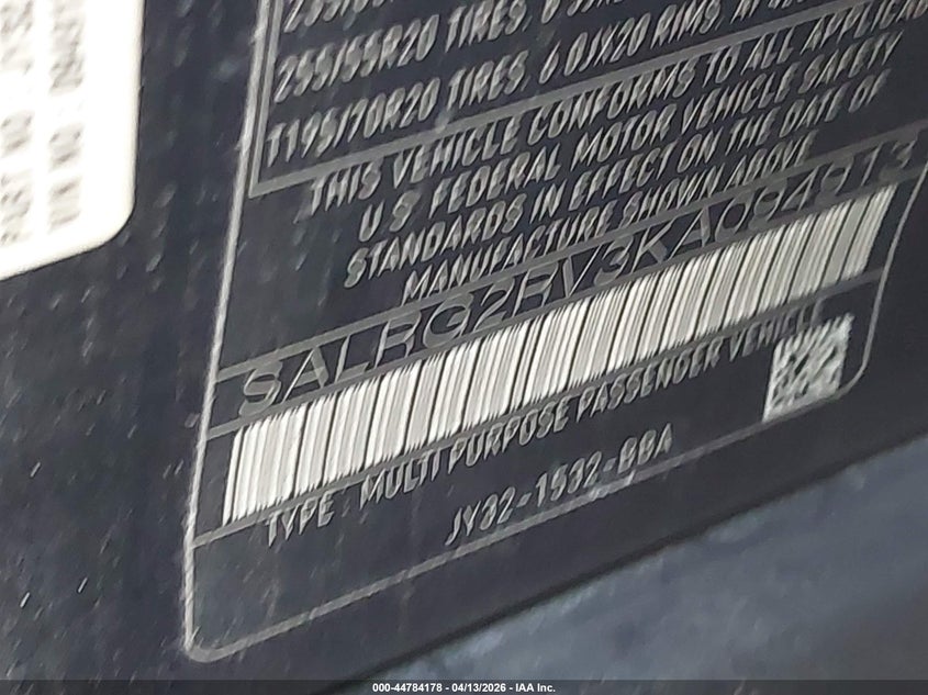 2019 Land Rover Discovery Se VIN: SALRG2RV3KA094913 Lot: 44784178