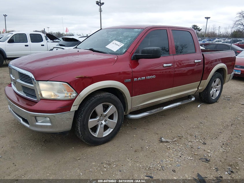 2012 Ram 1500 5.7 Ram Slt red Lot 111044784642 Vin 1C6RD6LT1CS281794