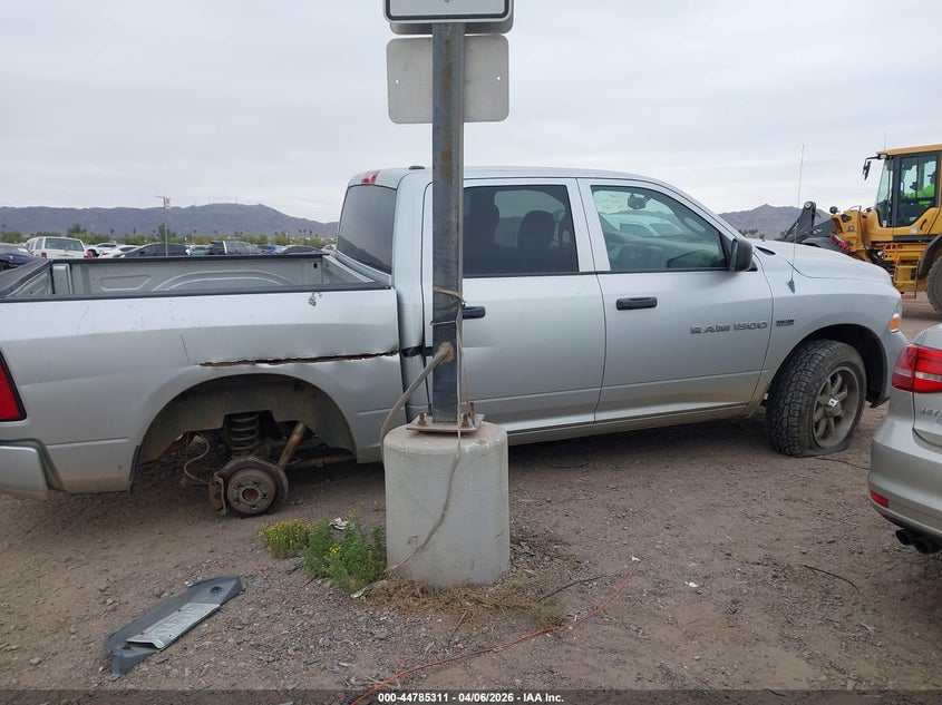 2012 Ram 1500 5.7 Ram St silver Lot 111044785311 Vin 1C6RD7KT1CS164322