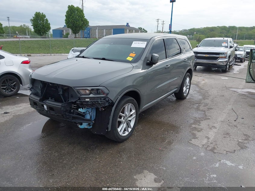 2022 Dodge Durango 3.6 Gt Plus Awd grey Lot 111044785443 Vin 1C4RDJDG7NC224865