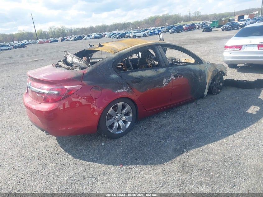 2014 Buick Regal 2.0 Turbo red Lot 111044785554 Vin 2G4GK5EX0E9233445