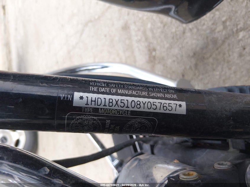 2008 Harley-Davidson Flstf VIN: 1HD1BX5108Y057657 Lot: 44785621