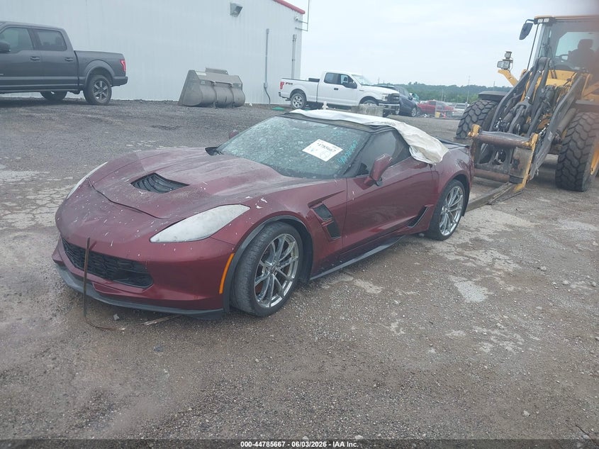 Vin: 1g1yy2d71k5122993, lot: 45282925, chevrolet corvette grand sport 20192