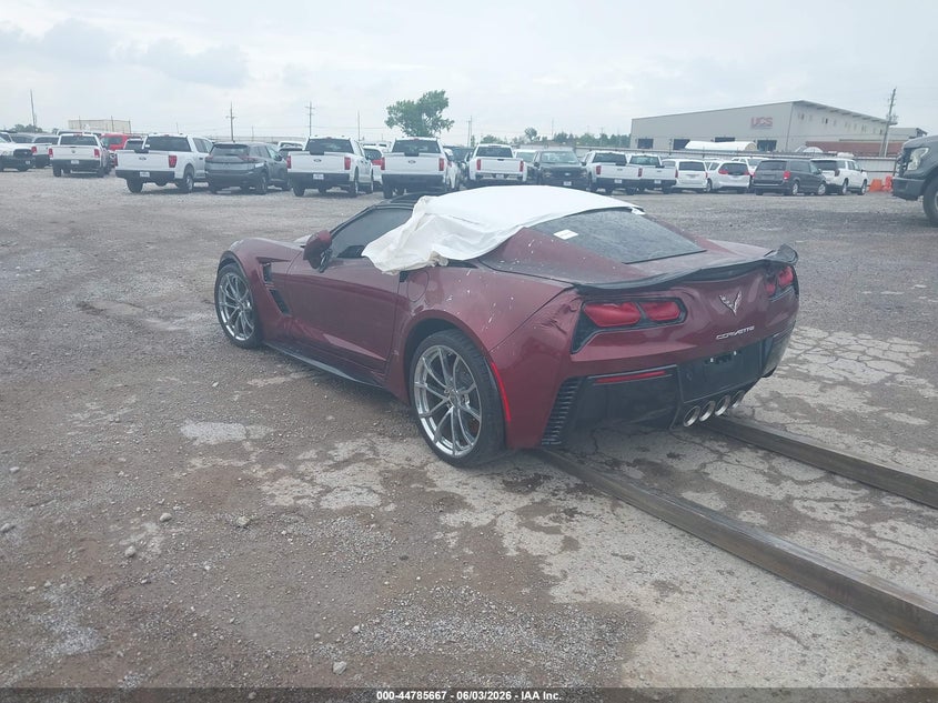 Vin: 1g1yy2d71k5122993, lot: 45282925, chevrolet corvette grand sport 20193