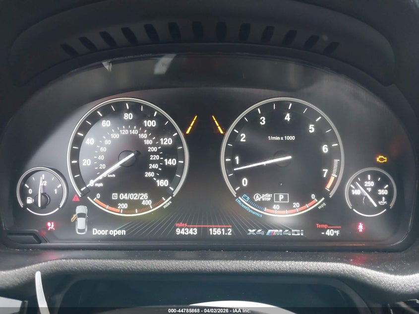 2018 BMW X4 M40I VIN: 5UXXW7C53J0W64323 Lot: 44785868