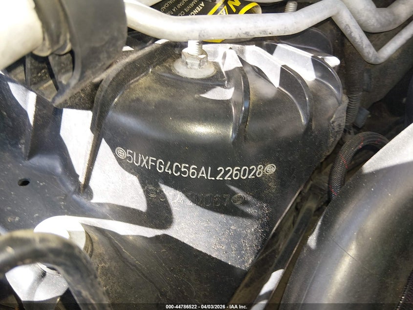 2010 BMW X6 xDrive35I VIN: 5UXFG4C56AL226028 Lot: 44786522