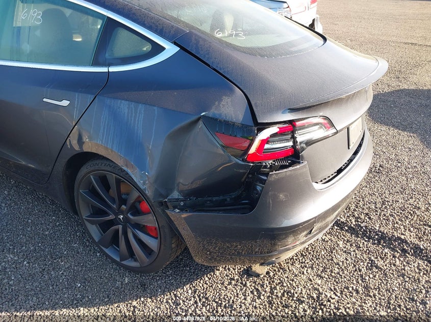 2020 Tesla Model 3 Performance Dual Motor All-Wheel Drive grey Lot 111044787926 Vin 5YJ3E1EC1LF800125