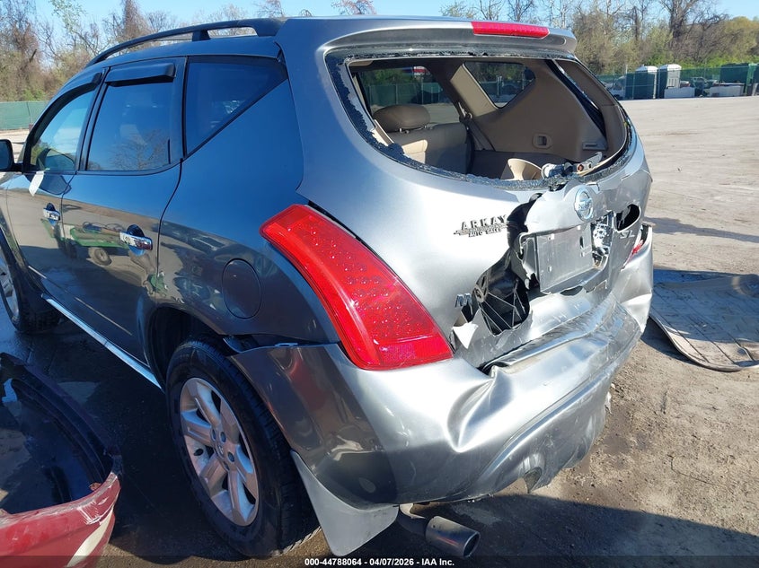 2006 Nissan Murano Sl VIN: JN8AZ08T16W401768 Lot: 44788064