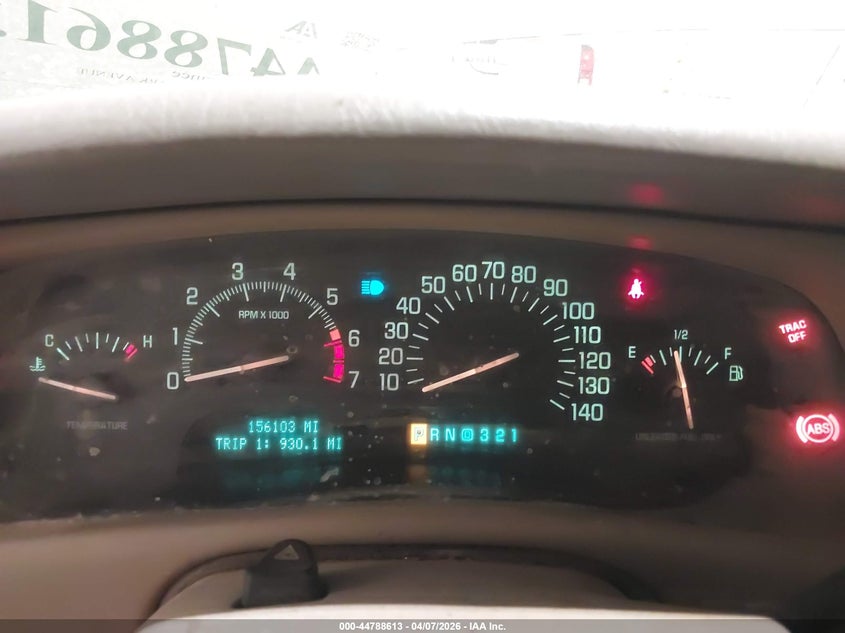 1999 Buick Park Avenue Base Cmi VIN: 1G4CW52K3X4617186 Lot: 44788613
