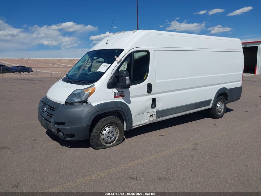 Vin: 3c6urvjg2je118339, lot: 45285999, ram promaster 3500 cargo van high roof 159 wb ext 20182