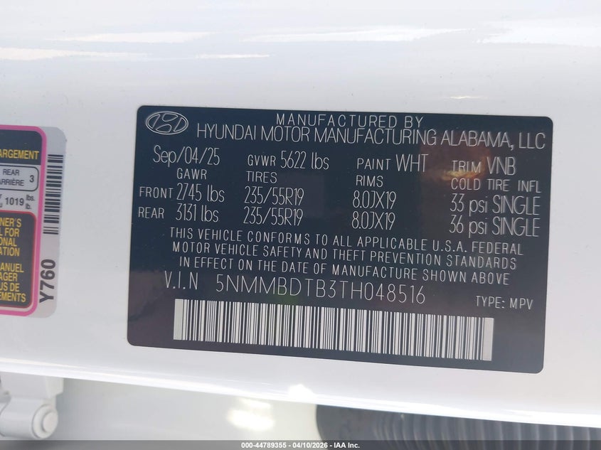 2026 Genesis Gv70 2.5T Advanced VIN: 5NMMBDTB3TH048516 Lot: 44789355