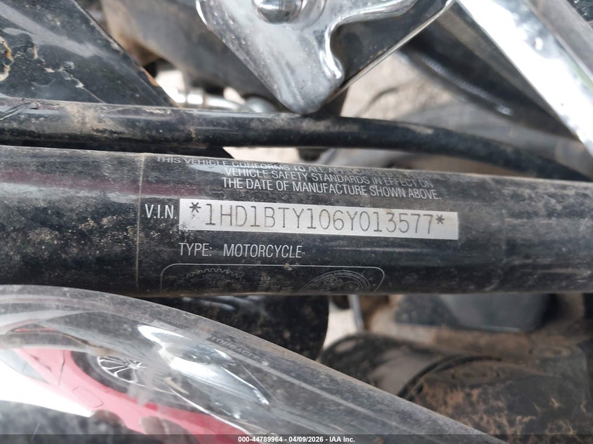 2006 Harley-Davidson Fxstb VIN: 1HD1BTY106Y013577 Lot: 44789964