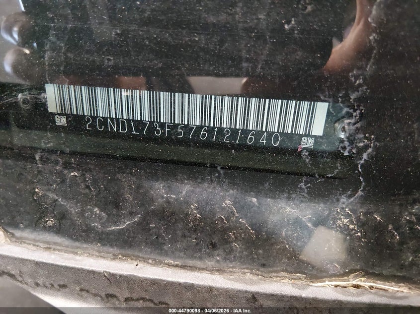 2007 Chevrolet Equinox Lt VIN: 2CNDL73F576121640 Lot: 44790098