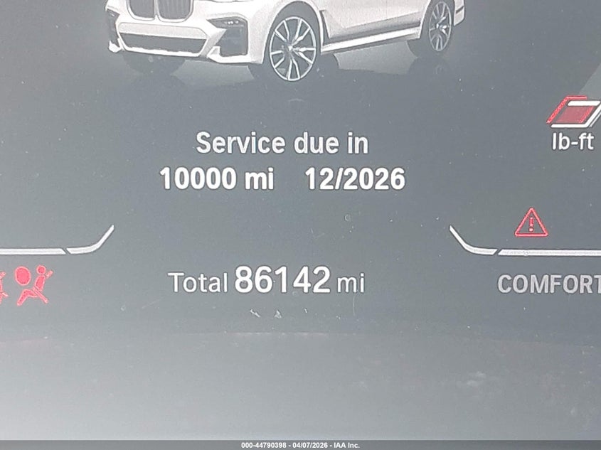 2021 BMW X7 xDrive40I VIN: 5UXCW2C0XM9F12001 Lot: 44790398