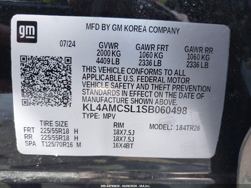 2025 Buick Encore gx 1.3 Encore Gx Preferred Awd black Lot 111044790628 Vin KL4AMCSL1SB060498