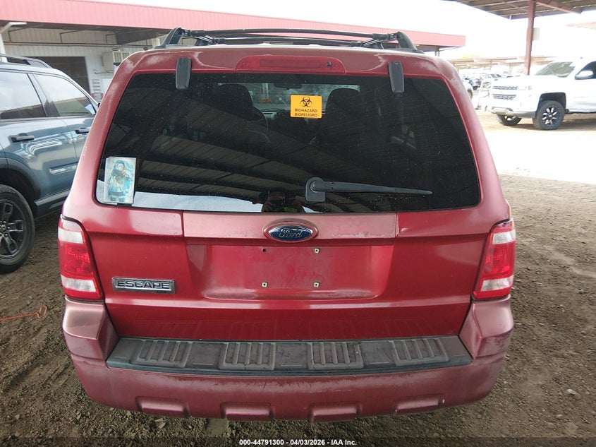 2008 Ford Escape 2.3 Xlt Red Lot 111044791300 Vin 1FMCU03Z48KD91239