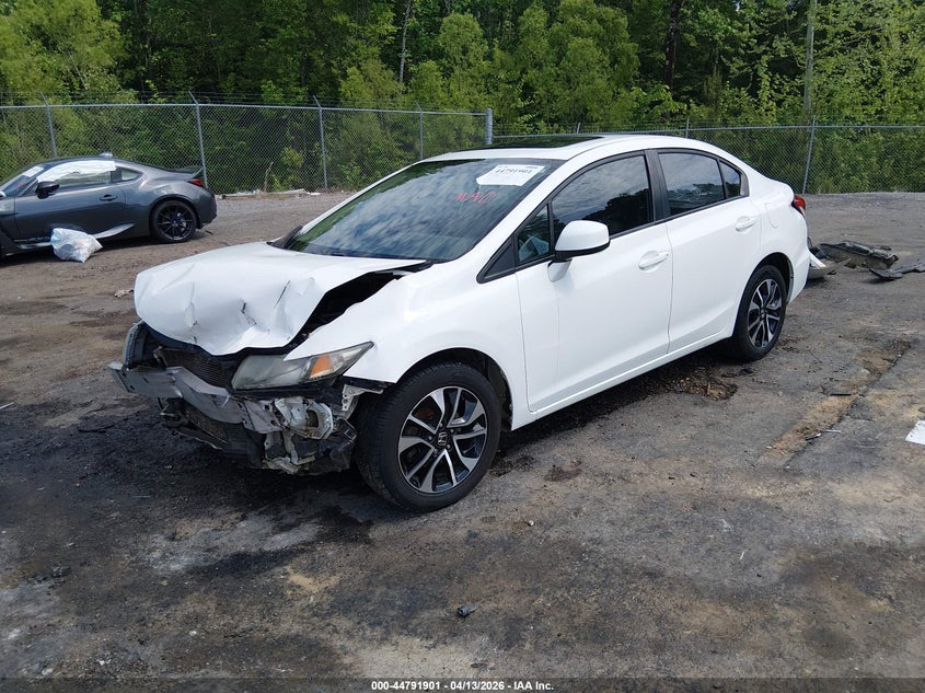 2013 Honda Civic 1.8 Ex white Lot 111044791901 Vin 2HGFB2F81DH504069