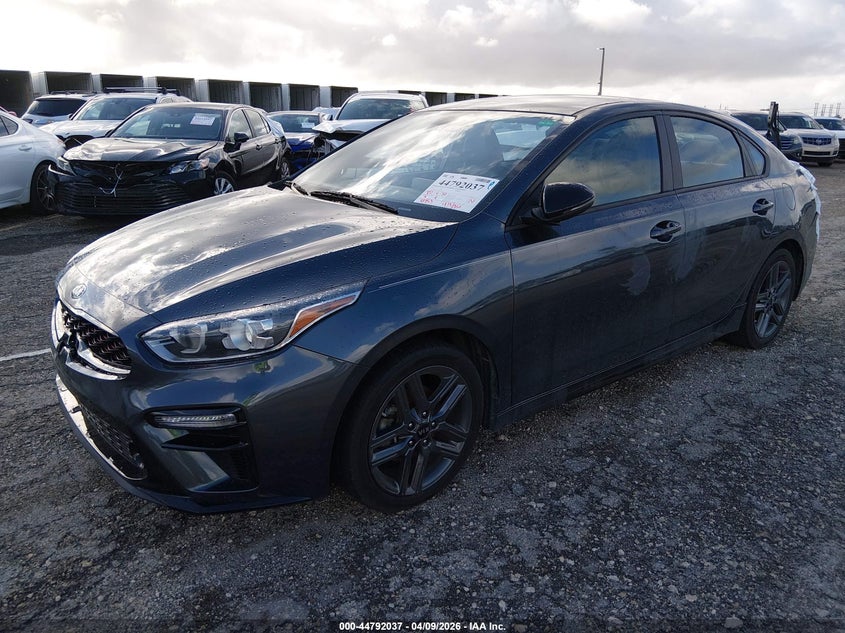 Vin: 3kpf34ad4me308327, lot: 45289295, kia forte gt-line 20212