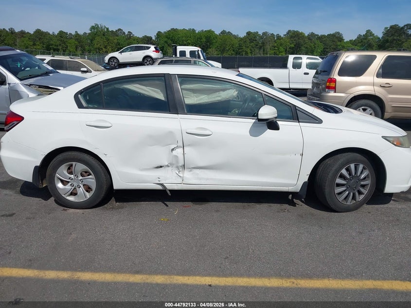 2014 Honda Civic 1.8 Lx White Lot 111044792133 Vin 2HGFB2F53EH546346